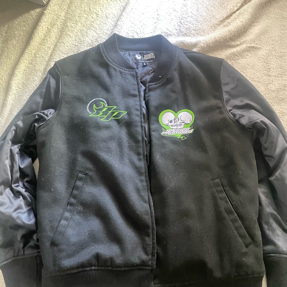 Broken Promises Black Varsity Jacket